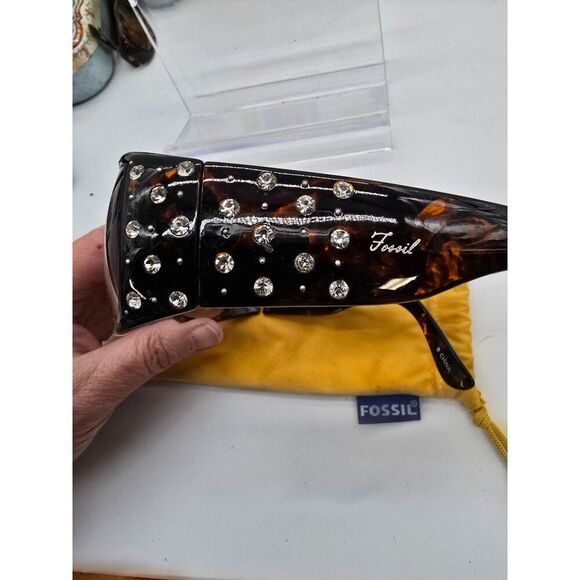 Fossil Sunstone FS3040 Womens Tortoise Shell Sunglasses With Rhinestone Details - Picture 7 of 7